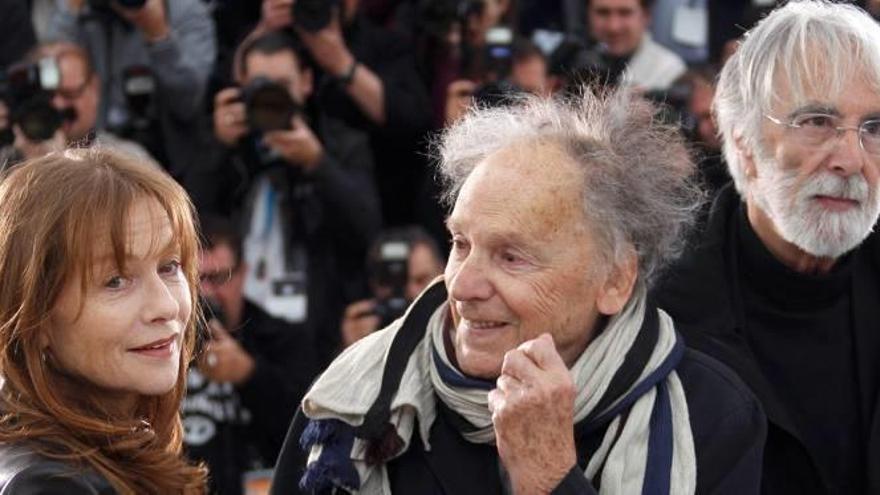 Isabelle Huppert, J.L. Trintignant i Michael Haneke.