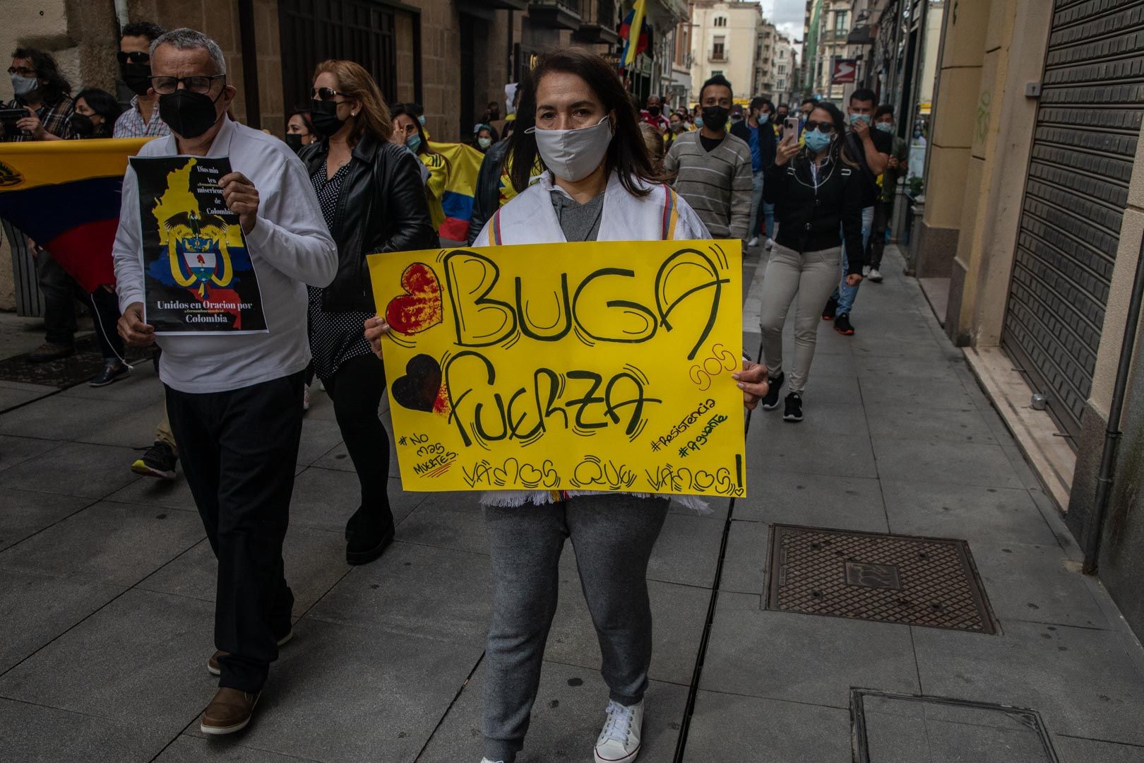 Marcha de colombianos en Zamora