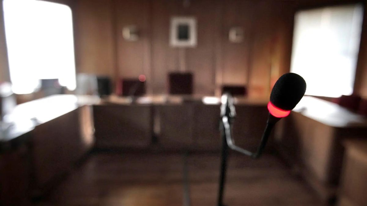 Imagen de una sala de juicios.