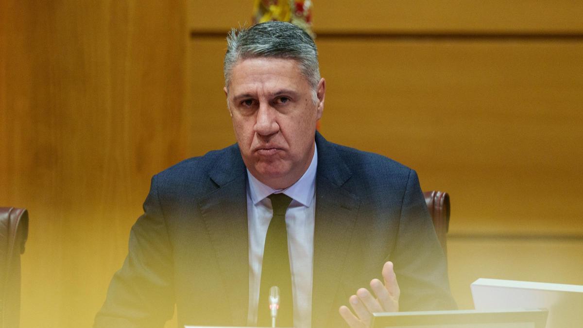 El alcalde de Badalona, Xavier Garcia Albiol, comparece ante la Comisión de Vivienda y Agenda Urbana, en el Senado, a 25 de marzo de 2026, en Madrid