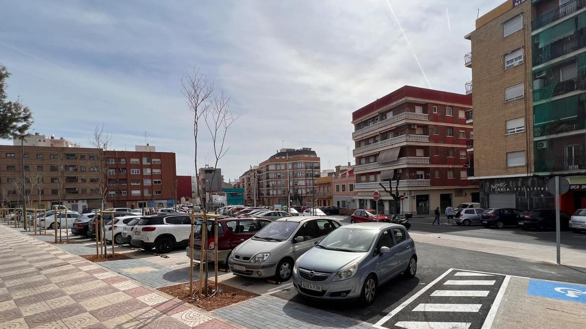 Uno de los nuevos aparcamientos, ubicado en el barrio de Alborgí de Paterna