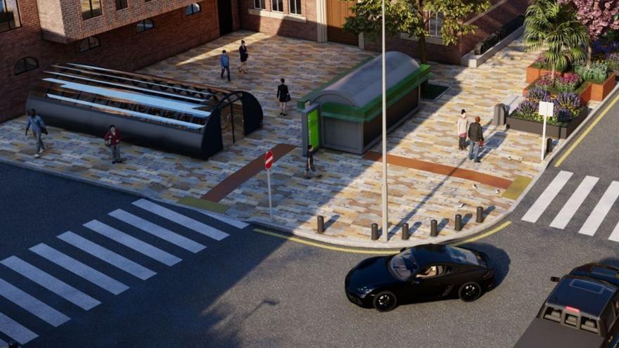 El nuevo aparcabicis inteligente se instalará en la plaza Pedro Pou de San Andrés. | L.O.