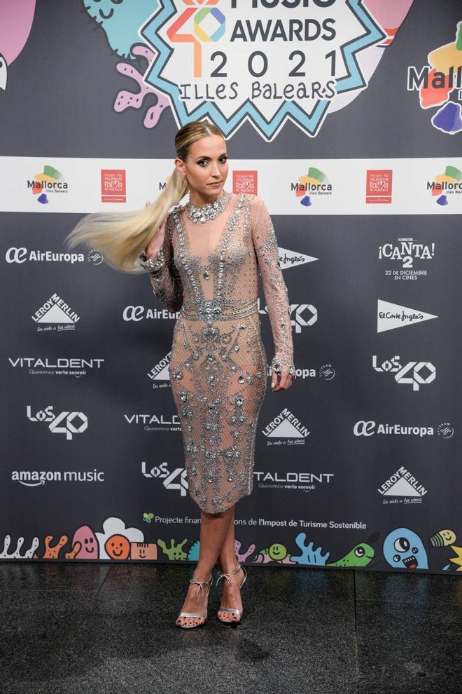 Ana Fernández en la alfombra roja de Los40 Music Awards