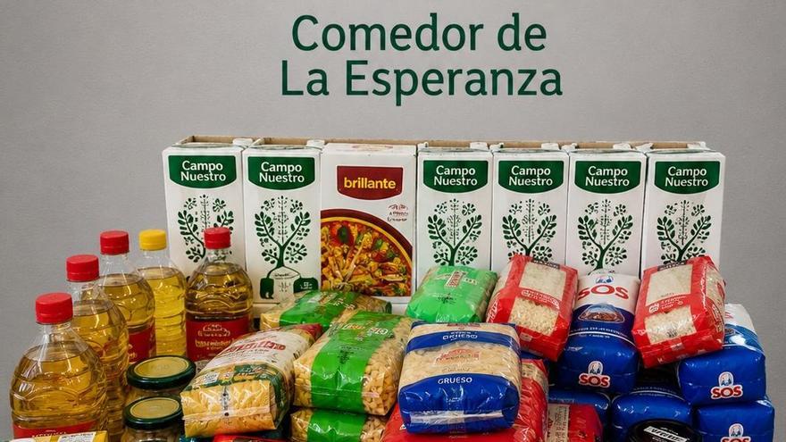 Alimentos donados a Casa Caridad.