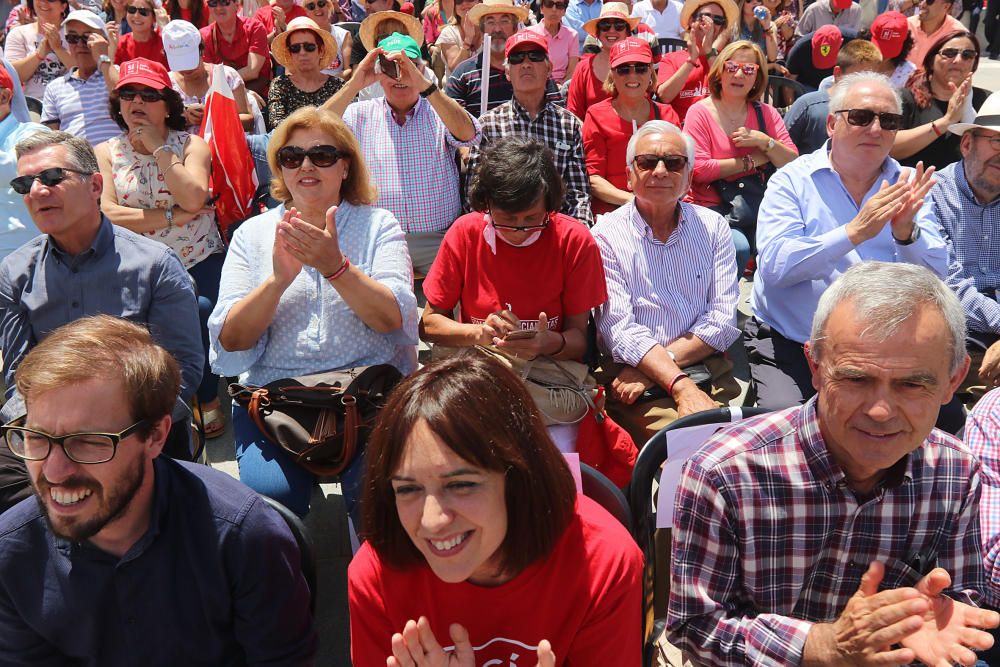 Pedro Sánchez, con los militantes en Cártama