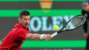 Djokovic, durante su partido de cuartos de final del Masters Shanghái