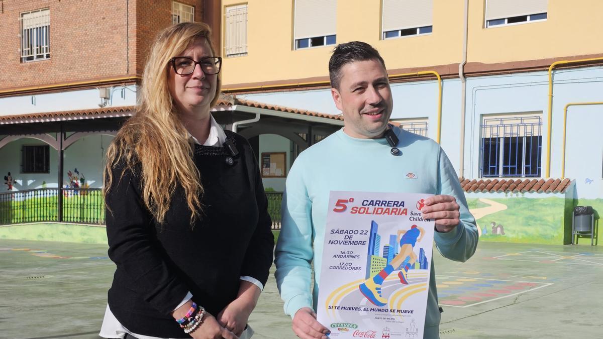 Soraya Bécares y Luis Javier de Uña presentando la carrera Save the Children