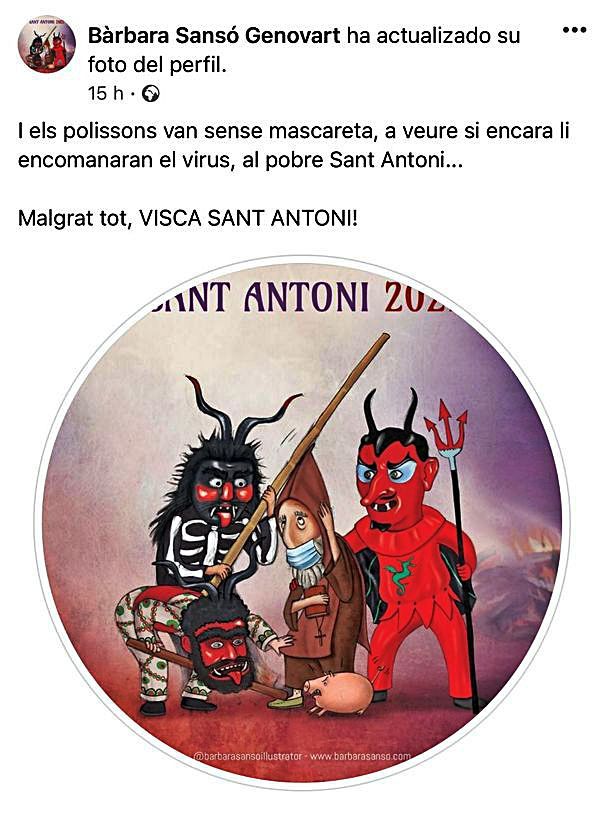 Dibujantes y defensores de la fiesta celebraron  el Sant Antoni ‘online’
