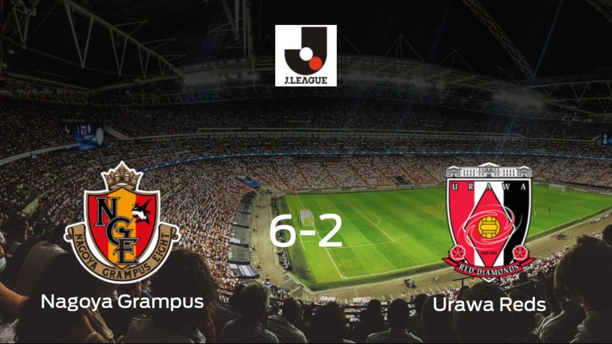 Tres puntos para el casillero del Nagoya Grampus tras pasar por encima al Urawa Reds (6-2)