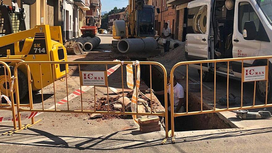 Treballs de millora del clavegueram a Sant Joan de Vilatorrada