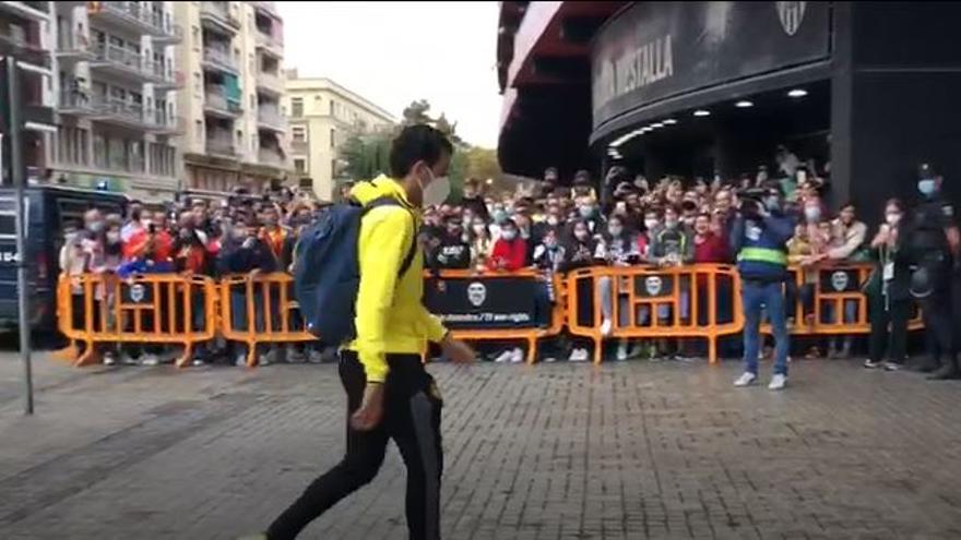 Parejo, en su regreso a Mestalla con público