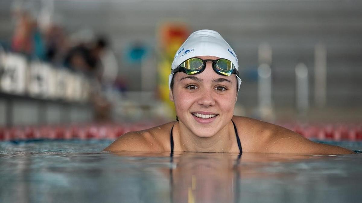 Catalina Corró, en la piscina de Can Llong, del CN Sabadell