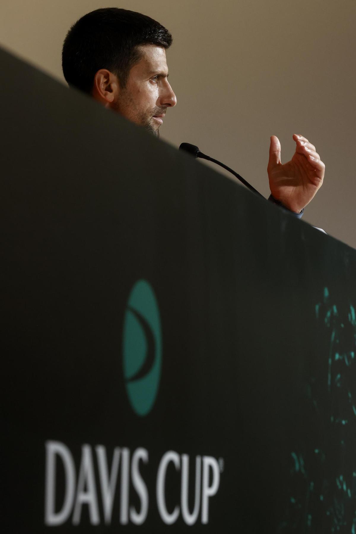 Rueda de prensa del tenista serbio Novak Djokovic