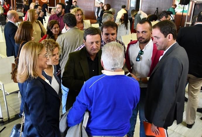 07/05/2019 LAS PALMAS DE GRAN CANARIA. .Los candidatos de los principales partidos al Cabildo de Gran Canaria contrastan sus propuestas en un debate organizado or la cadena COPE, en el Real Club Náutico de Gran Canaria. Nueva Canarias, Antonio Morales. JxGC Coalición Canaria, José Miguel Bravo de Laguna. PP AV, Marco Aurelio Pérez. Sí Podemos, Sara Ramírez. PSOE, Luis Ibarra.  Fotógrafa: YAIZA SOCORRO.  | 07/05/2019 | Fotógrafo: Yaiza Socorro