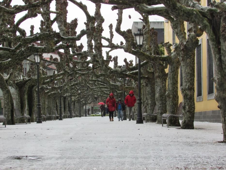 Impresionante granizada en Llanes