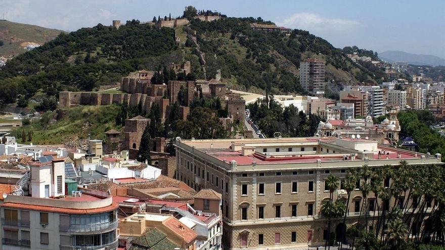 Vista aérea de La Alcazaba de Málaga.