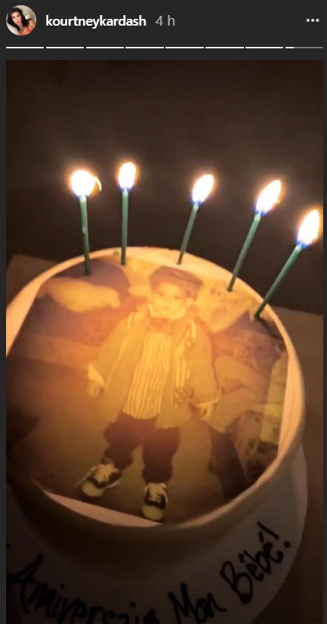 Younes Bendjima y su tarta de cumpleaños