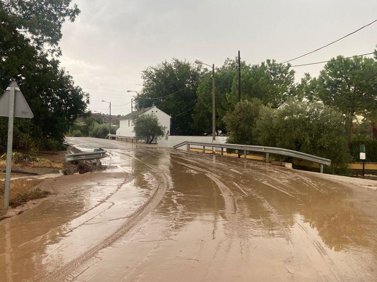 Carretera abnegada en Puente Genil.