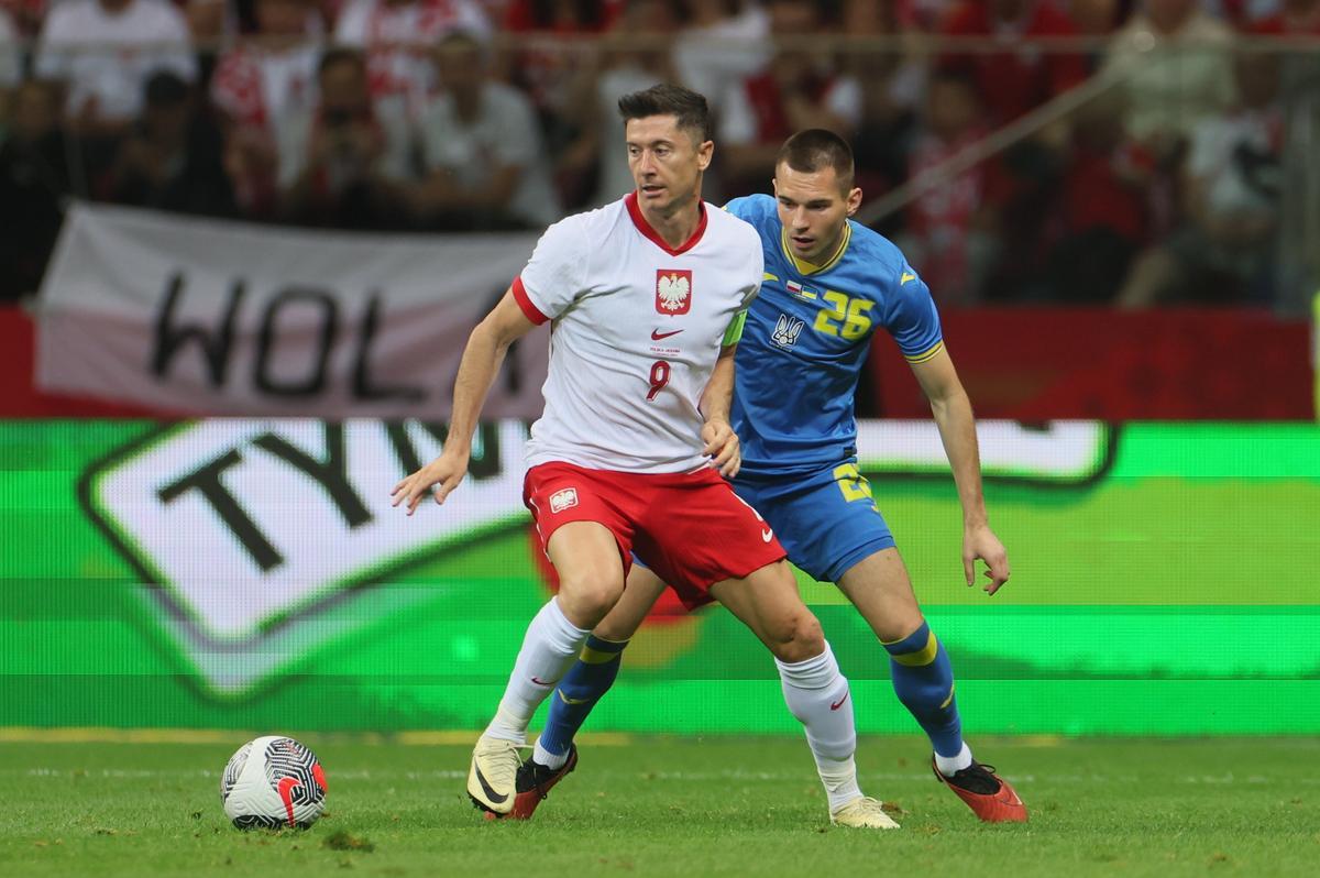 Lewandowski en un partit amistós de la selecció polonesa