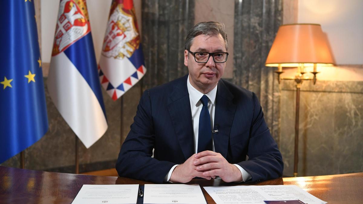 El presidente serbio, Aleksandar Vucic