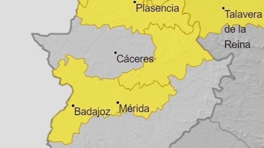 Cuatro comarcas extremeñas activan el aviso amarillo por altas temperaturas