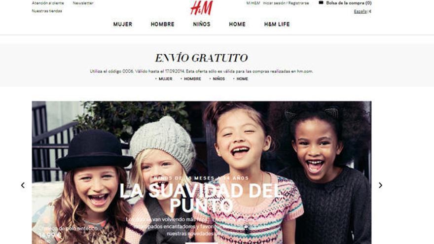 Imagen de la tienda online de H&amp;M.