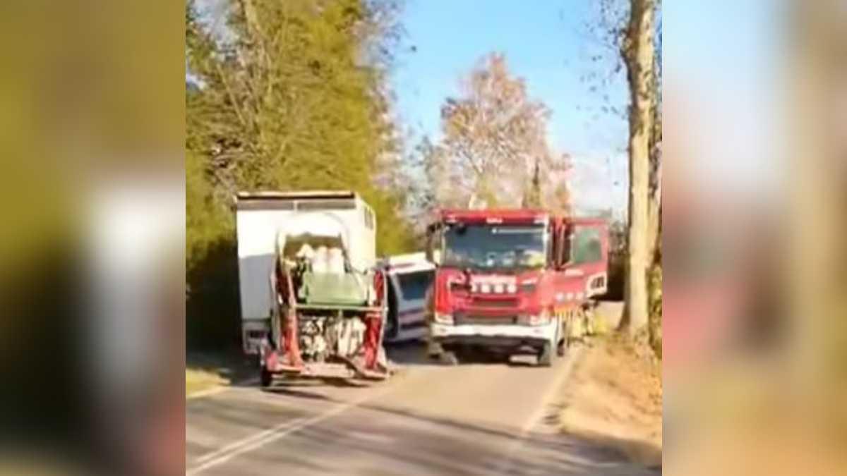 Imatge del xoc a Gualta.