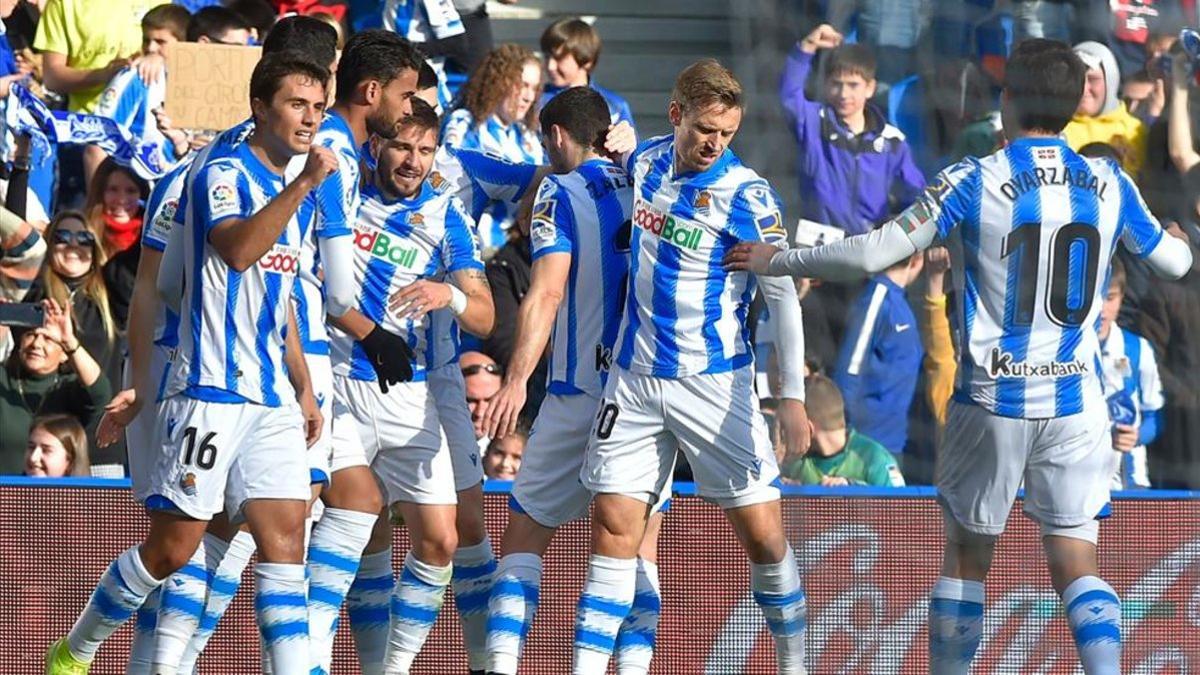 La Real Sociedad cuenta con 12 goles a favor y 0 en contra en la actual edición de la Copa del Rey