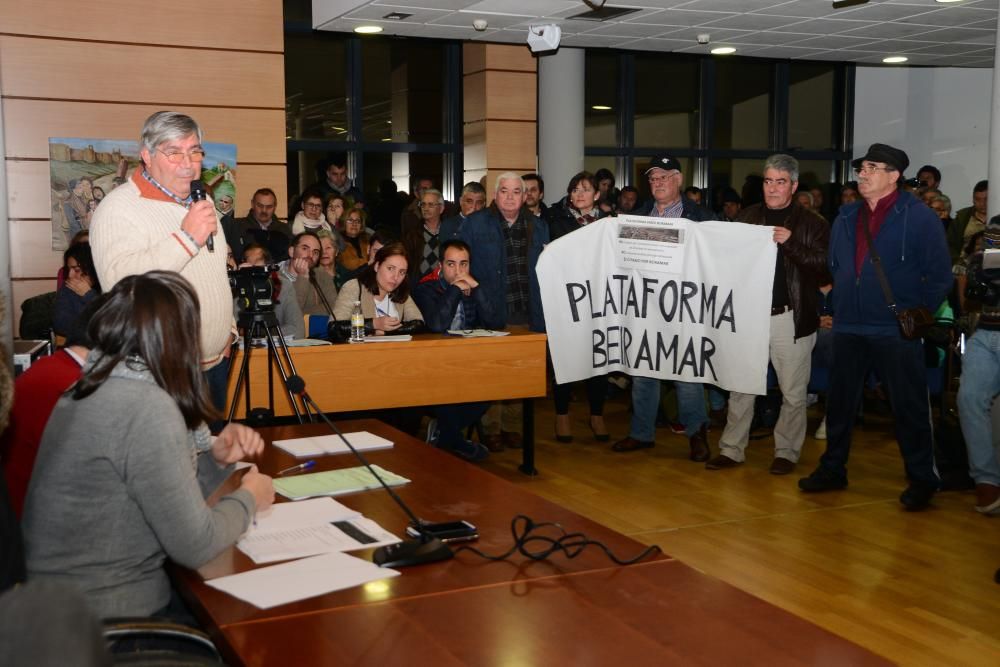 La tensión por el trazado del paseo de Seara estalla en el pleno de Moaña