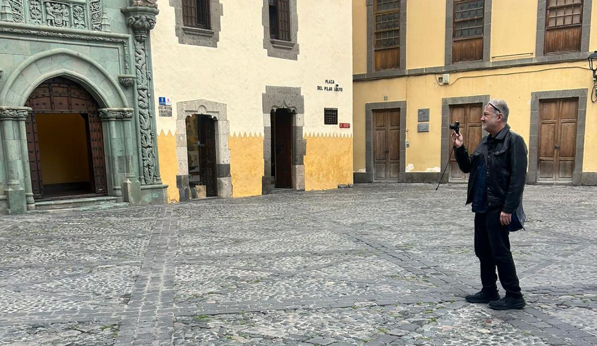 El fotógrafo Spencer Tunick en Vegueta, Las Palmas de Gran Canaria