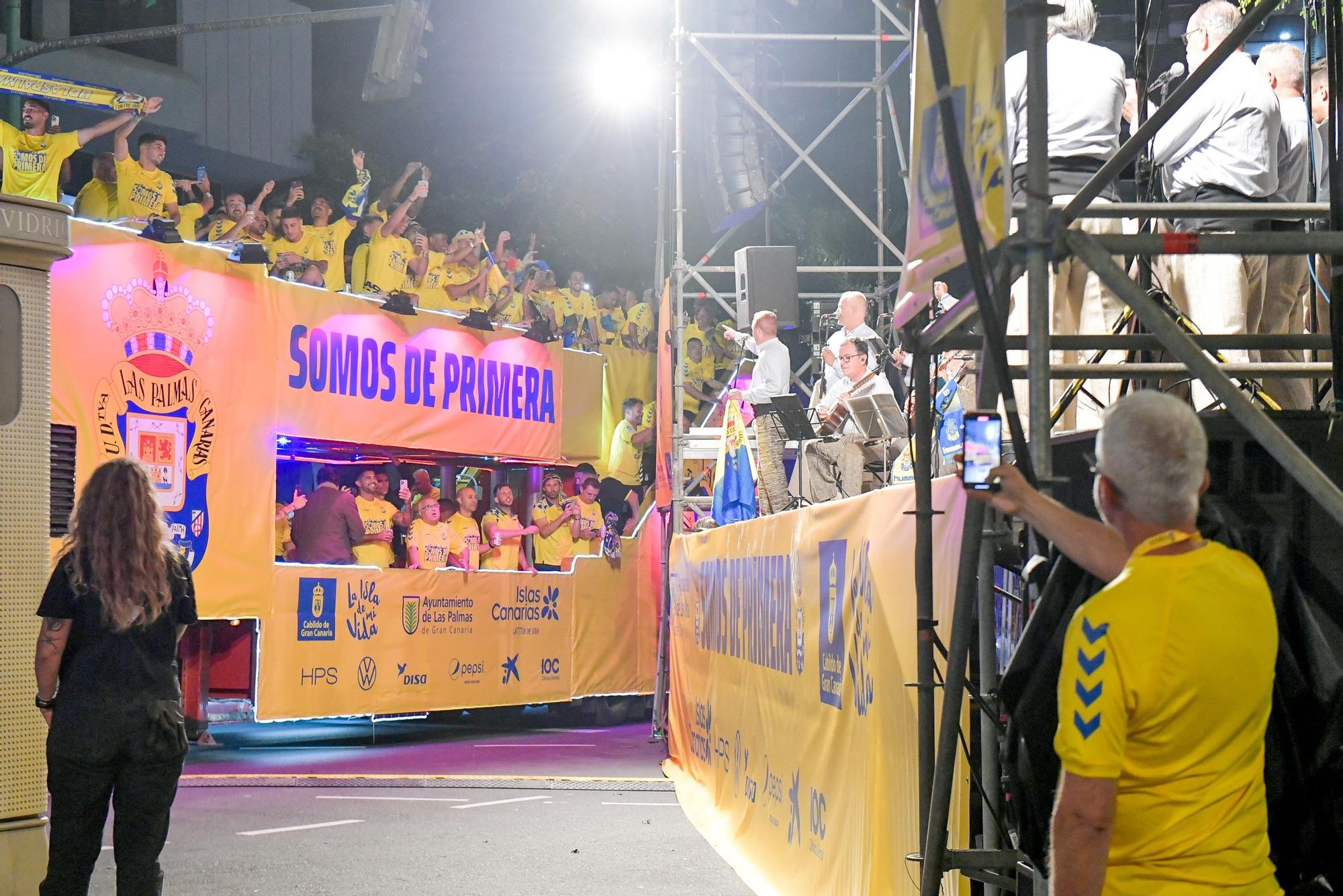 Así fue la celebración por el ascenso de la UD Las Palmas en Mesa y López