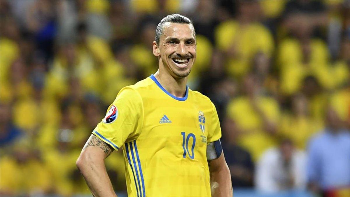 Ibrahimovic con la selección de Suecia en la Eurocopa 2016