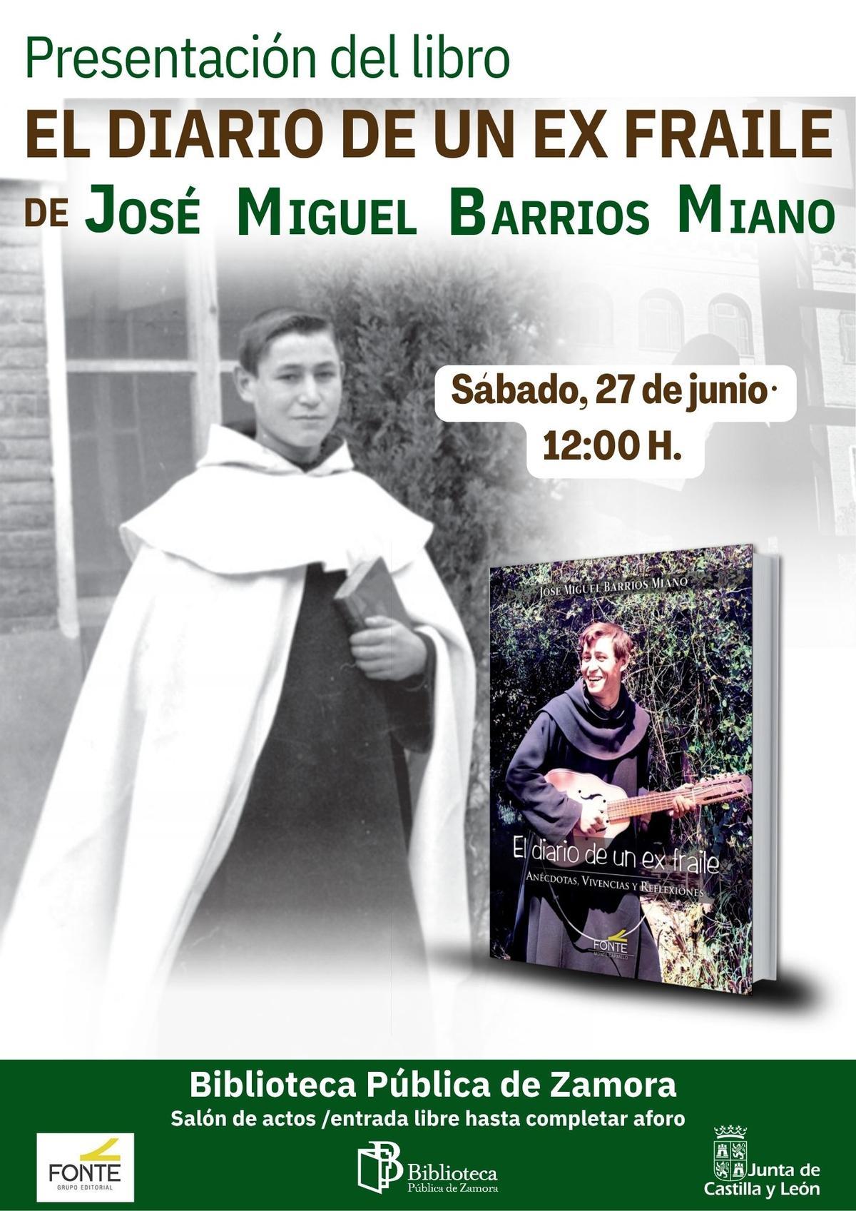 Cartel de la presentación de libro.