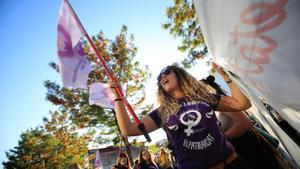 Concentración feminista en Barcelona en el 2018.