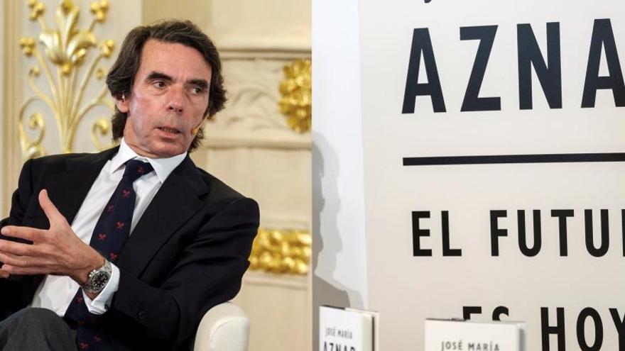 José María Aznar, durante el coloquio