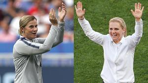 Las dos entrenadoras de la final de Francia-2019: Ellis y Wiegman.
