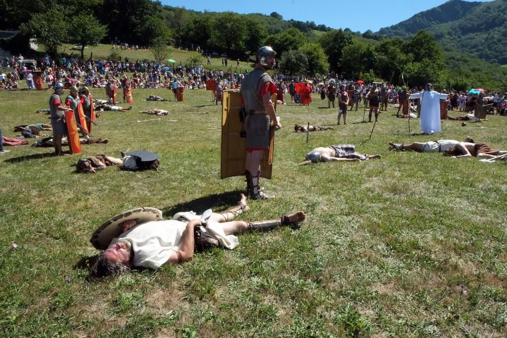 Batalla en la fiesta Astur romana en Carabanzo