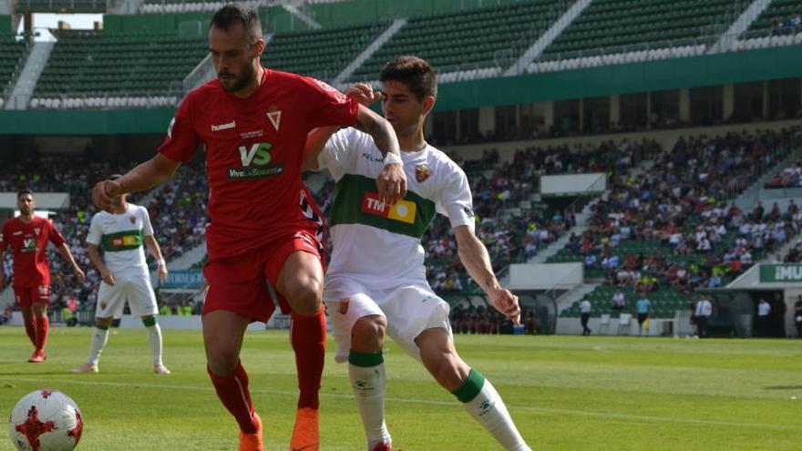 Santi Jara en el play off ante el Elche