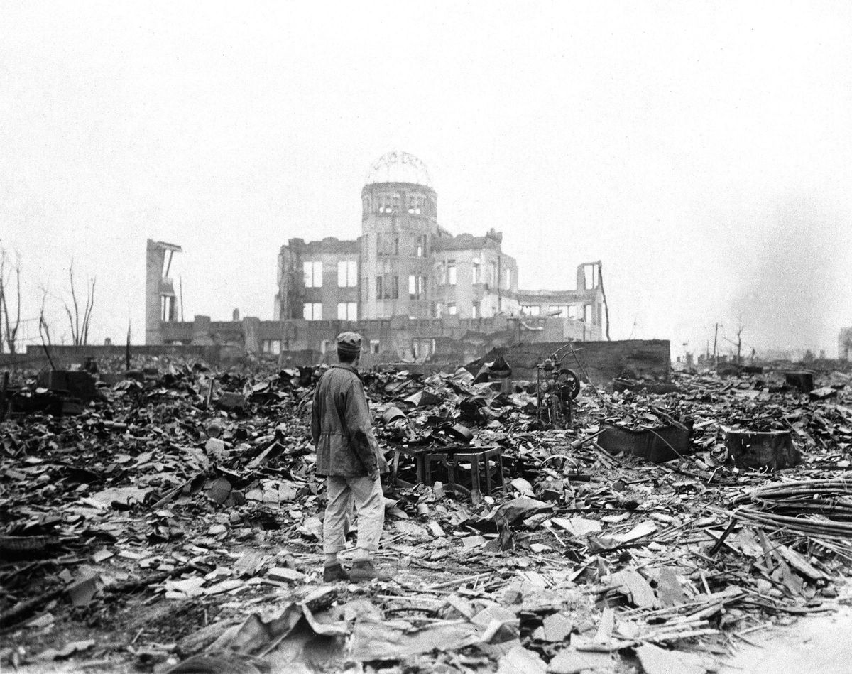 Imagen de Hiroshima dos días después del lanzamiento de la bomba atómica, el 8 de septiembre de 1945. Imagen de Hiroshima dos días después del lanzamiento de la bomba atómica, el 8 de septiembre de 1945.