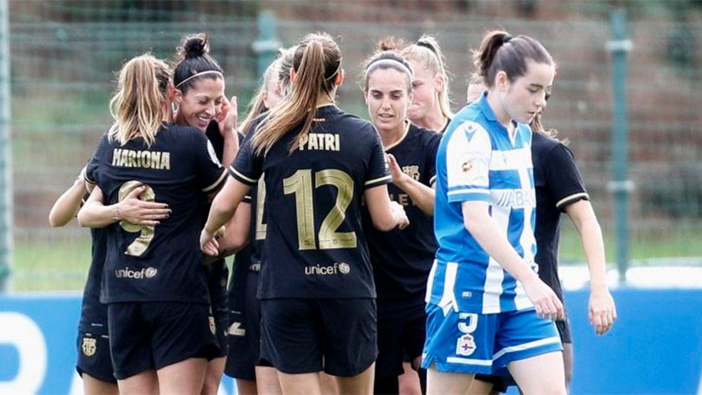 El Barça femenino arrasó al Depor