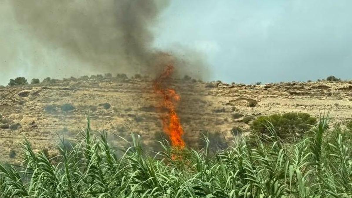 El fuego en la zona.
