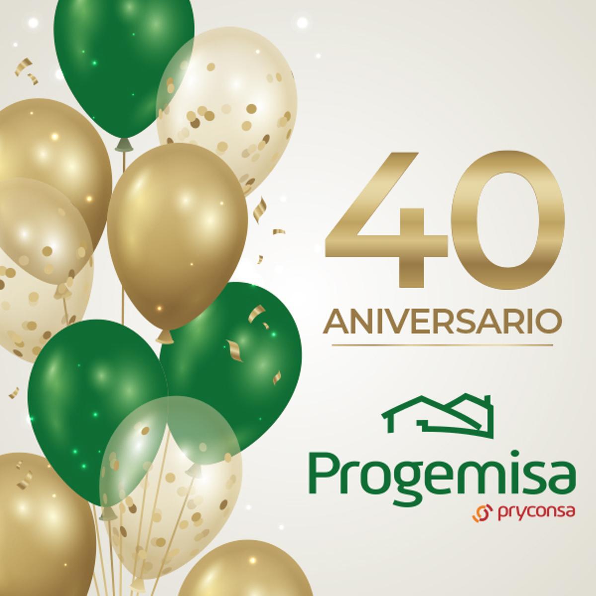 Cartel del 40 Aniversario de Progemisa.