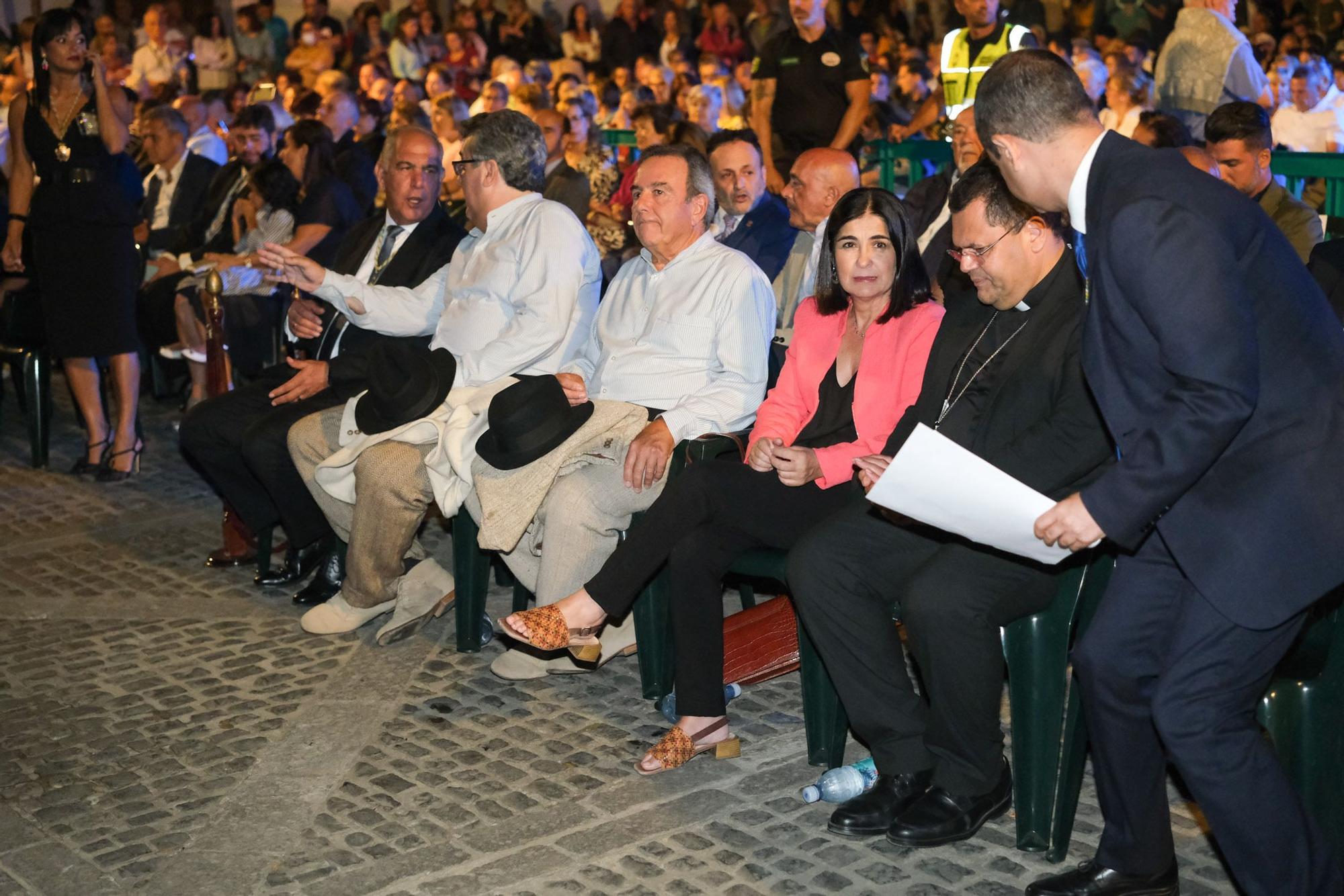 La ministra Carolina Darias, en el pregón de las fiestas del Pino