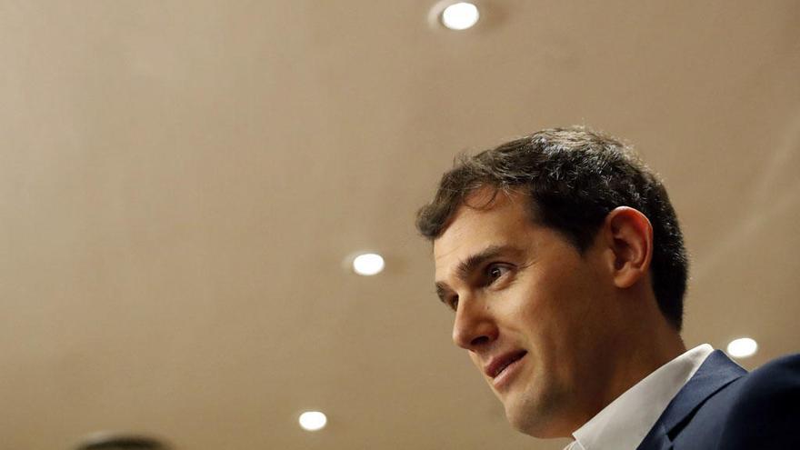 Albert Rivera, durante una rueda de prensa.