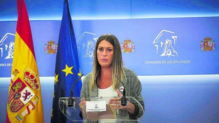 L’actual portaveu de Junts al Congrés, Míriam Nogueras, atenent la premsa | EUROPA PRESS