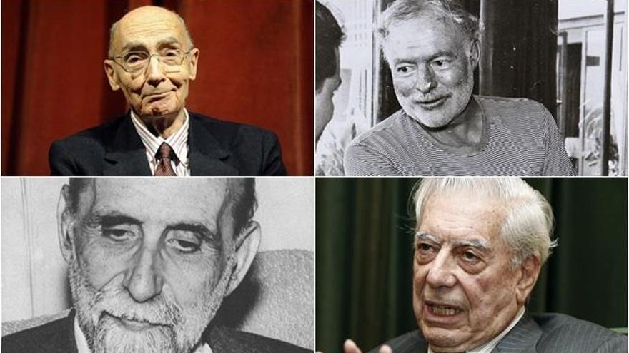 Saramago, Hemingway, Juan R. Jiménez y Vargas Llosa.