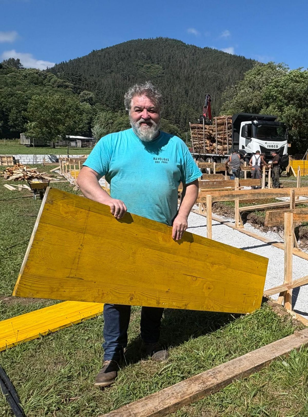 César Castaño en la zona de la obra.