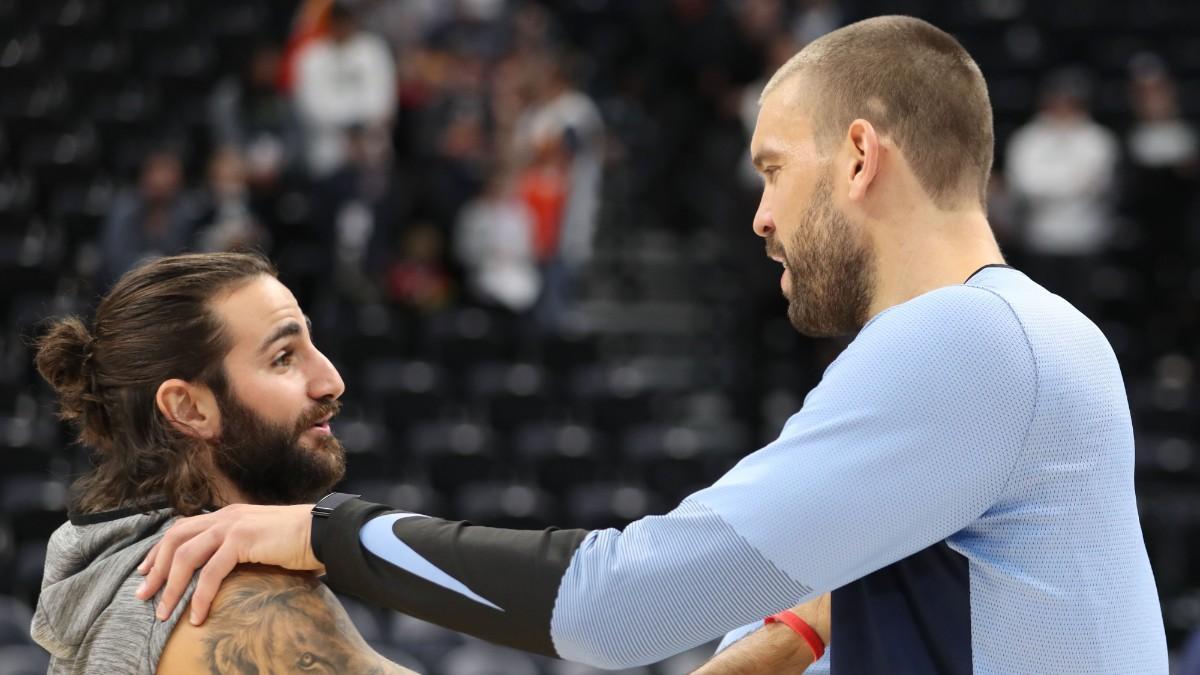 Ricky Rubio y Marc Gasol, en un partido de la NBA