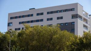 Imagen del residencial, desde la avenida Historiador Vicente Ramos