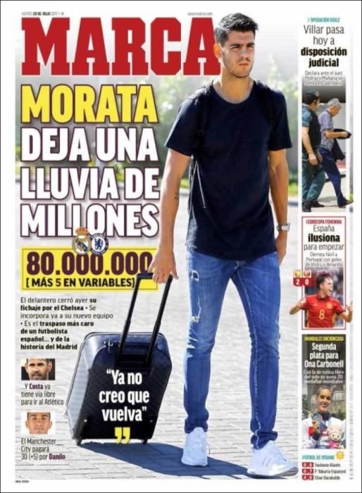 Portadas deportivas del jueves 20 de julio